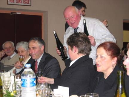 Wine being poured during the banquet